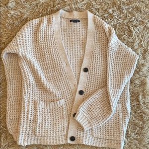 Beige Oversized Cardigan